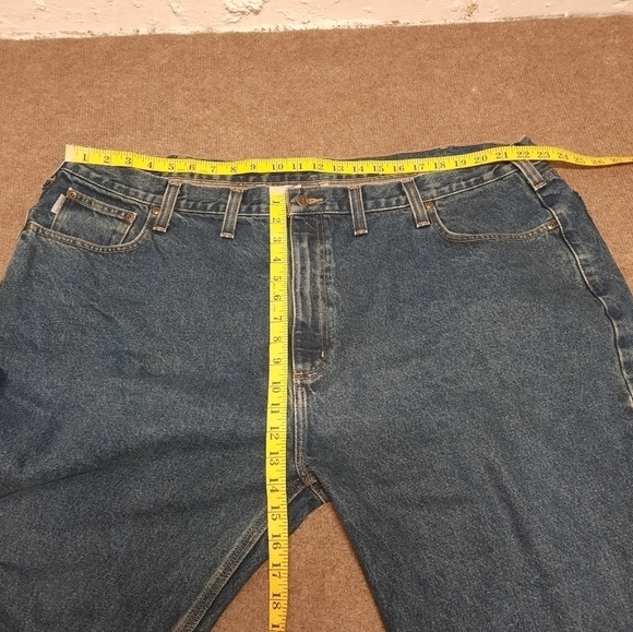 CARHARTT (48 x 30) Relaxed Fit Straight Leg Men's Jeans Blue - Picture 6 of 7